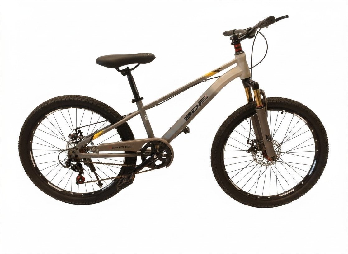 BDF 24" Grey Yellow Front Shock Bicycle