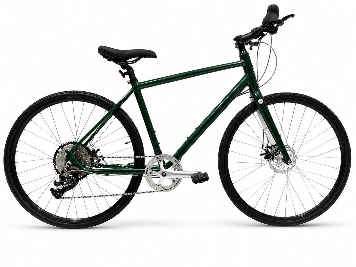 Roll:Mate Metallic Green Hybrid Bicycle 11 Speed Lightweight Alloy Frame