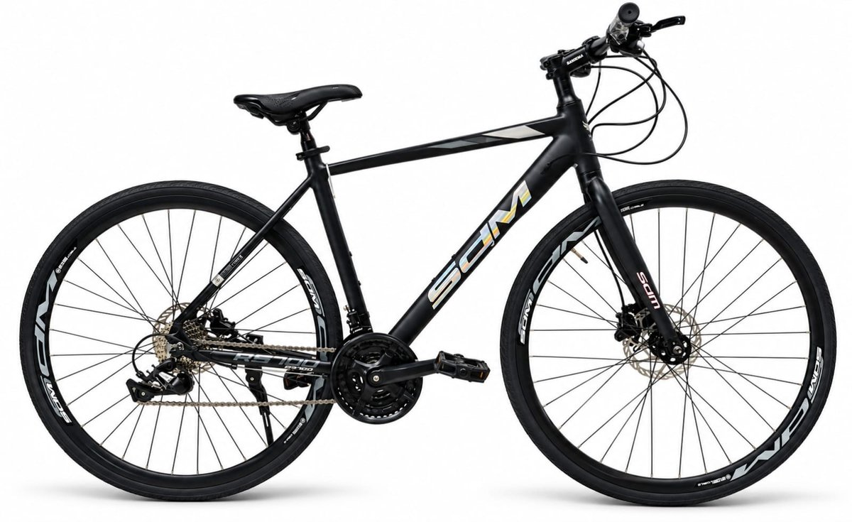 Sandema SDM RS-100 Matt Black 700C Hybrid Bicycle